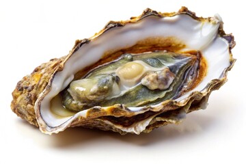 pacific oyster isolated on white background