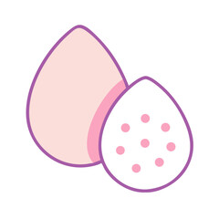 Foundation Sponge Icon, Beauty Blender Illustration
