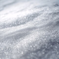 Shimmering snow surface, glittering in sunlight on a cold winter day.