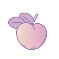 Vaporwave peach fruit