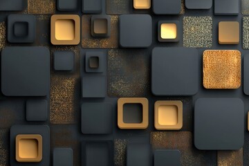 Golden Geometric Abstract Background for Website Banners and Design