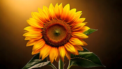 sunflower on a wooden background