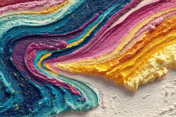 Abstract Multicolor Hand-Drawn Canvas Art for Sale – Modern Textured Design