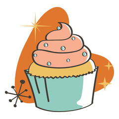 Cupcake retro food treats