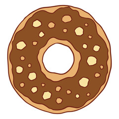 Donut color stroke chocolate