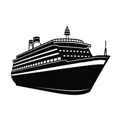 Obraz premium Cargo Ship Silhouette Vector Bundle, Marine Transport SVG Clipart for T-Shirt & Print Designs