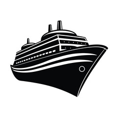 Obraz premium Cargo Ship Silhouette Vector Bundle, Marine Transport SVG Clipart for T-Shirt & Print Designs