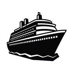 Obraz premium Cargo Ship Silhouette Vector Bundle, Marine Transport SVG Clipart for T-Shirt & Print Designs