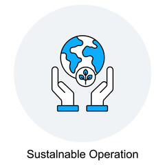 Sustainable Operation icon, Driving Efficiency Through Sustainable Operations, Green Growth: Strategies for Sustainable Business Practices