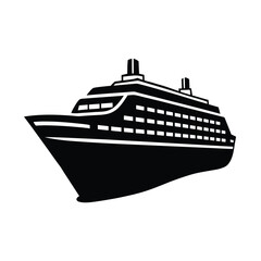 Obraz premium Cargo Ship Silhouette Vector Bundle, Marine Transport SVG Clipart for T-Shirt & Print Designs