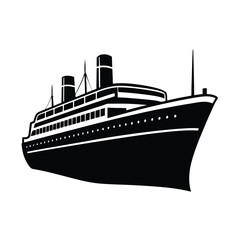 Obraz premium Cargo Ship Silhouette Vector Bundle, Marine Transport SVG Clipart for T-Shirt & Print Designs