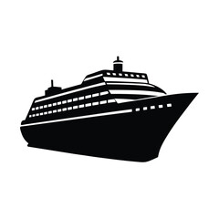 Fototapeta premium Cargo Ship Silhouette Vector Bundle, Marine Transport SVG Clipart for T-Shirt & Print Designs