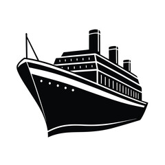 Obraz premium Cargo Ship Silhouette Vector Bundle, Marine Transport SVG Clipart for T-Shirt & Print Designs