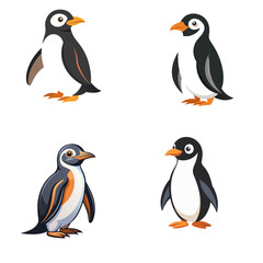 Obraz premium set of cartoon penguins