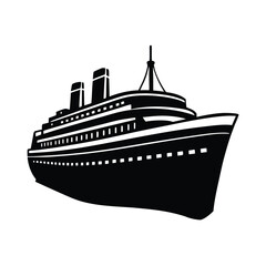 Cargo Ship Silhouette Vector Bundle,  Marine Transport SVG Clipart for T-Shirt & Print Designs

