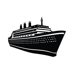 Obraz premium Cargo Ship Silhouette Vector Bundle, Marine Transport SVG Clipart for T-Shirt & Print Designs