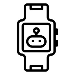 Obraz premium AI smartwatch icon