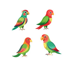 set of parrots