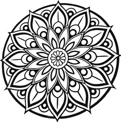 Intricate Black and White Mandala Design for Calm and Minimalist Interiors