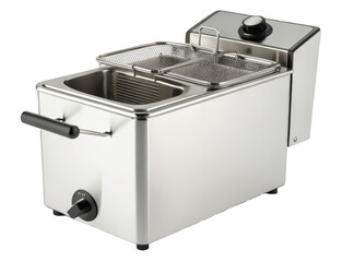 Deep fryer png electric frying appliance png kitchen deep fryer png oil fry machine png countertop fryer png restaurant frying unit png transparent background image