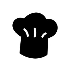 Obraz premium A simple black chef's hat illustration.