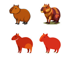 set of funny animals