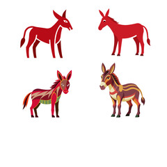 red horse vector illustration