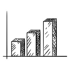 Column chart 3d doodle