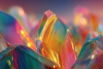 Vibrant Abstract Geometric Illustration with Bold Colors