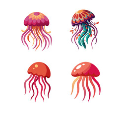 vector illustration of jellyfish
