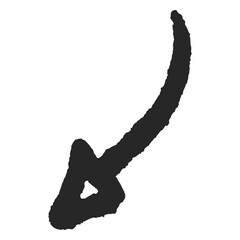 Left going down arrow