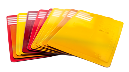 Colorful Cards Fan with Gradient Design.