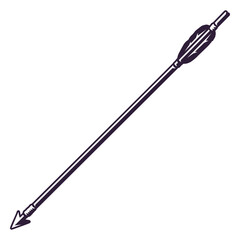 Black and white arrow archery equipment 