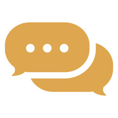 Chat yellow bubbles icon