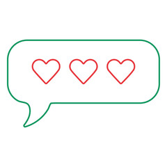 Bubble with love mesagge