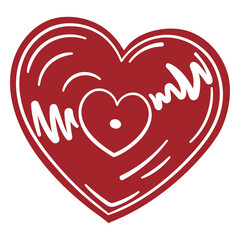 Heart with a heartbeat on it