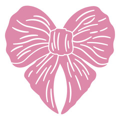 Stylish pink heart bow design