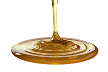 Golden liquid streams  spreads forming rippled surface on a black canvas