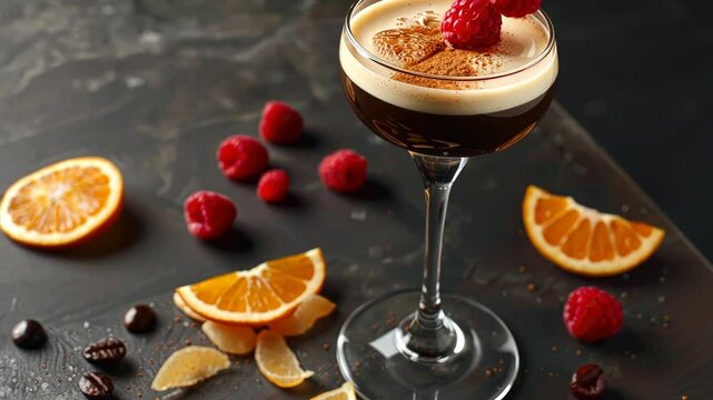 Glass with Raspberry Filling
