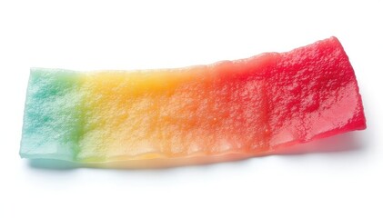 Single, vibrant-colored flap, isolated on pure white background , element, material, paper