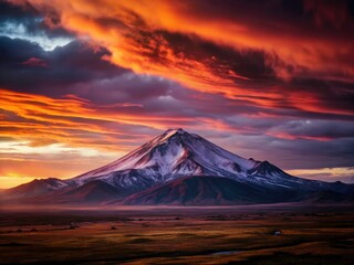 Snaefellsnes Peninsula Sunset: Iceland Volcano Landscape Photography, High-Resolution Image, Dramatic Sky, Deep Depth of Field