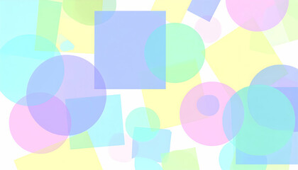 Pastel Geometric Shapes Abstract Background