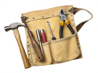 Factory worker tool pouch png waist pouch png tool belt pouch png work pouch png utility pouch png industrial gear pouch png transparent background image