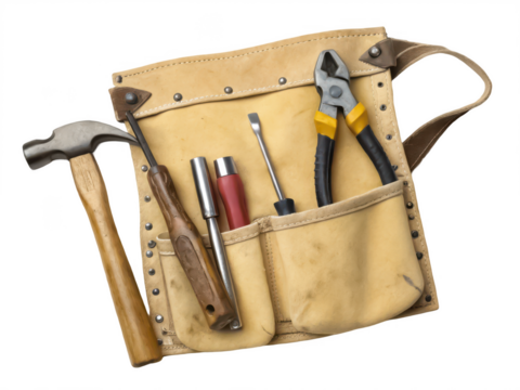 Factory worker tool pouch png waist pouch png tool belt pouch png work pouch png utility pouch png industrial gear pouch png transparent background image