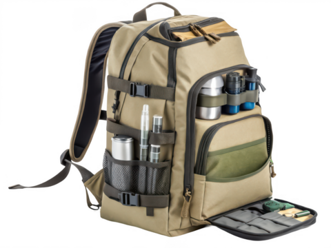 Field research backpack for scientists png expedition backpack png research gear bag png scientist pack png outdoor field bag png transparent background image