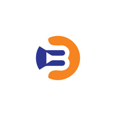 letters b text logo design vector format