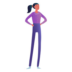 Character closed eyes woman