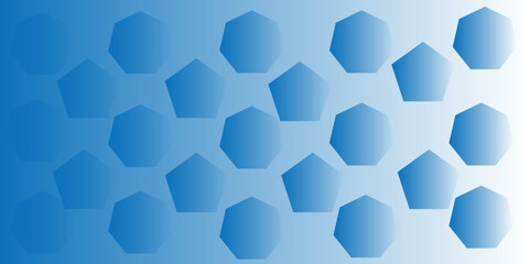 Blue abstract background with a geometric hexagonal pattern and futuristic light texture