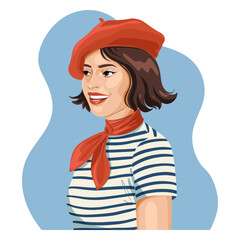 French woman realistic character