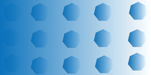Fototapeta premium Blue abstract geometric hexagon pattern design background texture with futuristic digital light elements